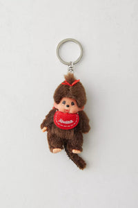 monchhichi llavero classic girl babero rojo