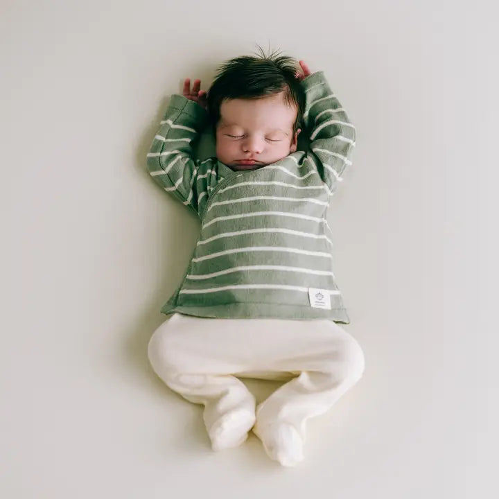 Set Recién Nacido Rayas Verdes