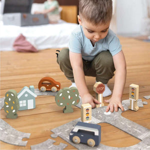 Pista de carreras con coches