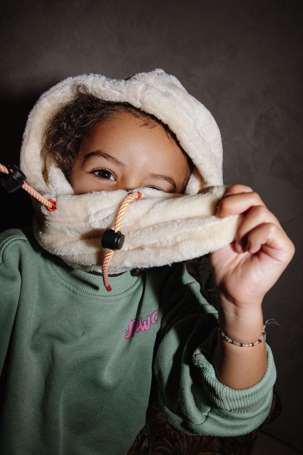 Pasamontañas Polar Crema