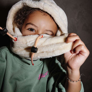 Pasamontañas Polar Crema