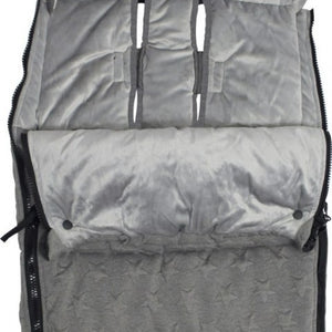 Saco universal polar gris estrellas relieve