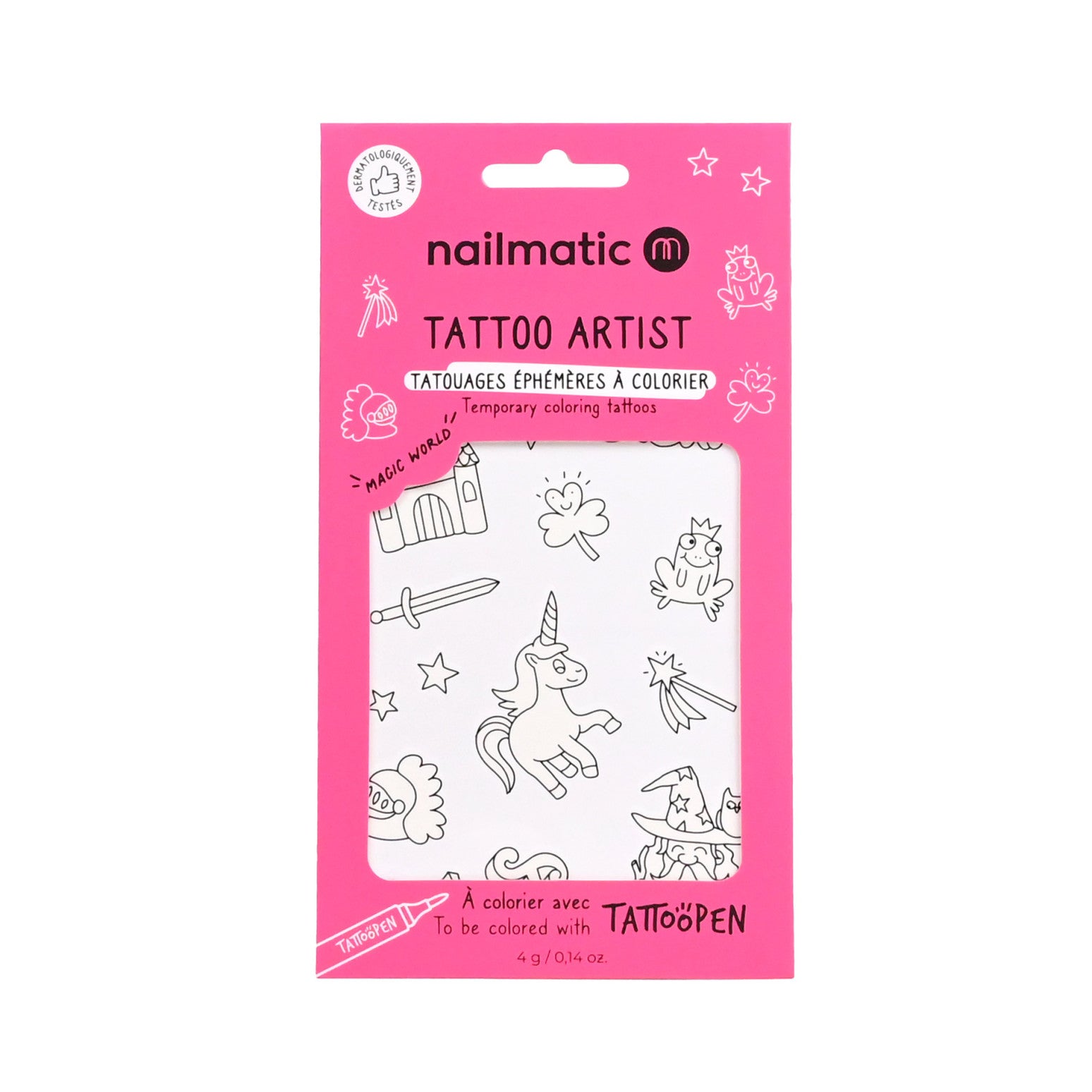 Tatuajes para colorear magic world