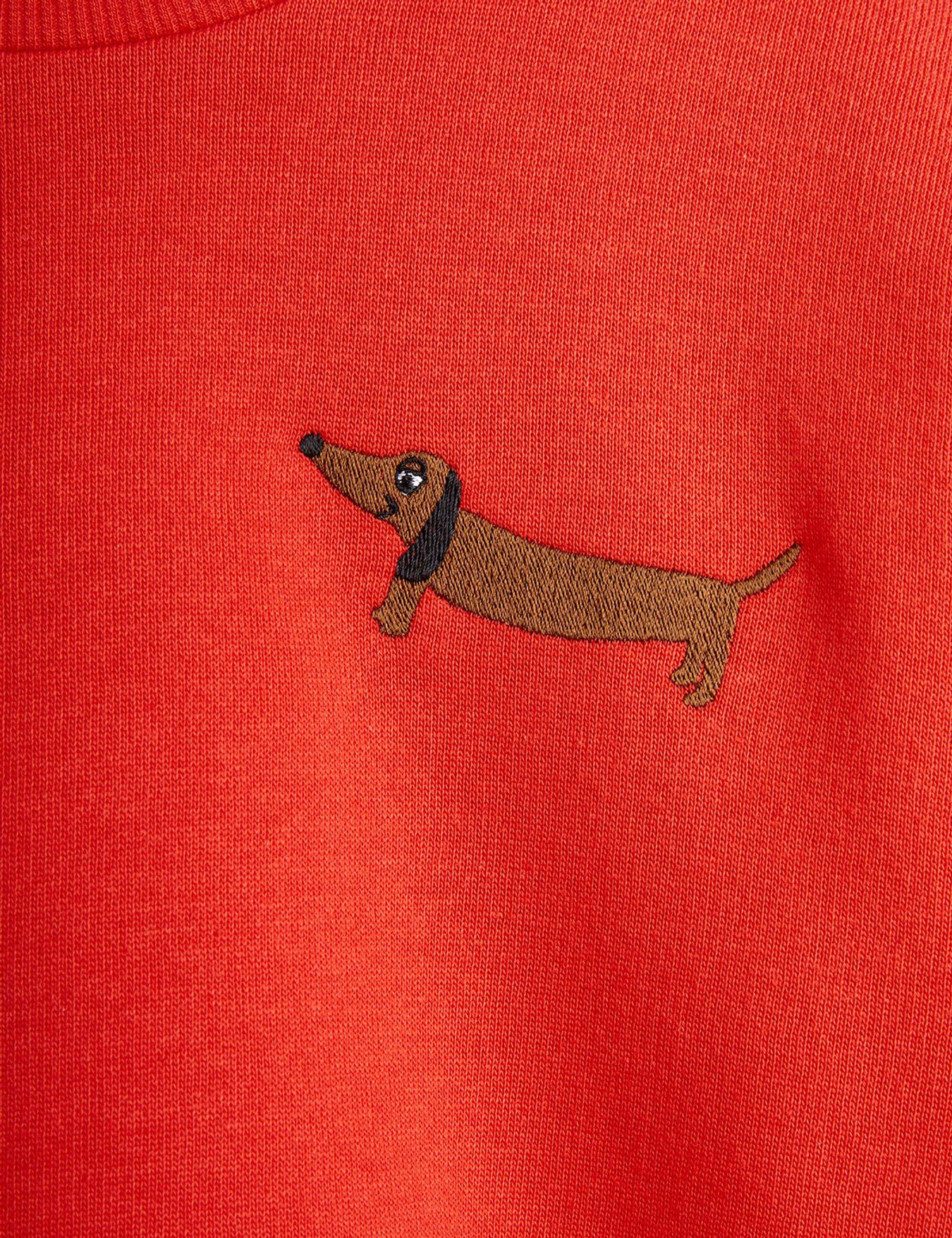 Sudadera perro bordado roja