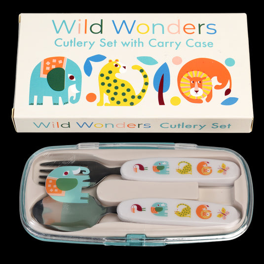 cubiertos infantiles animales salvajes