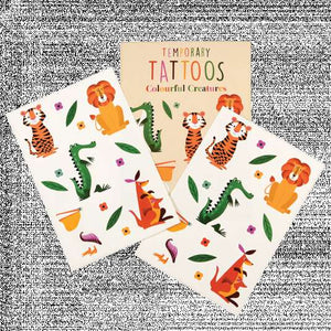Tatuajes temporales animales salvajes