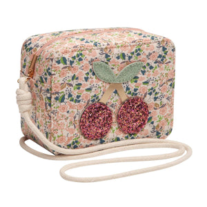 Bolso floral con cerezas