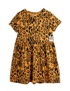 vestido básico leopardo