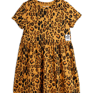 vestido básico leopardo