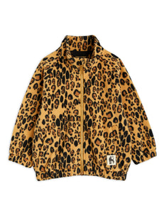 chaqueta polar cremallera leopardo beige