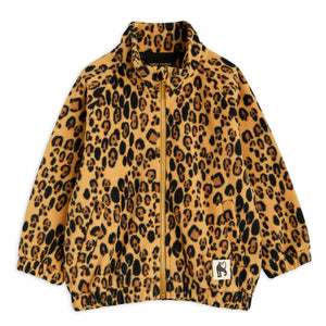 chaqueta polar cremallera leopardo beige