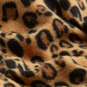 chaqueta polar cremallera leopardo beige