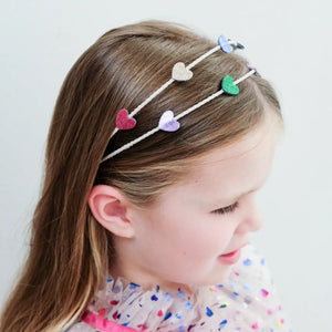 Diadema doble corazones