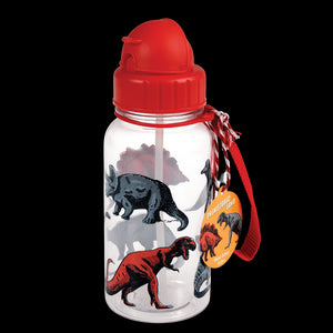 botella pajita dinosauros