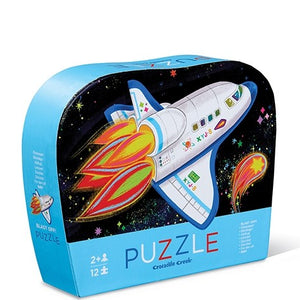 puzzle 12 piezas cohete astronauta + 2 años