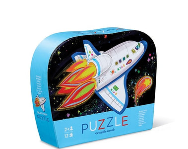 puzzle 12 piezas cohete astronauta + 2 años