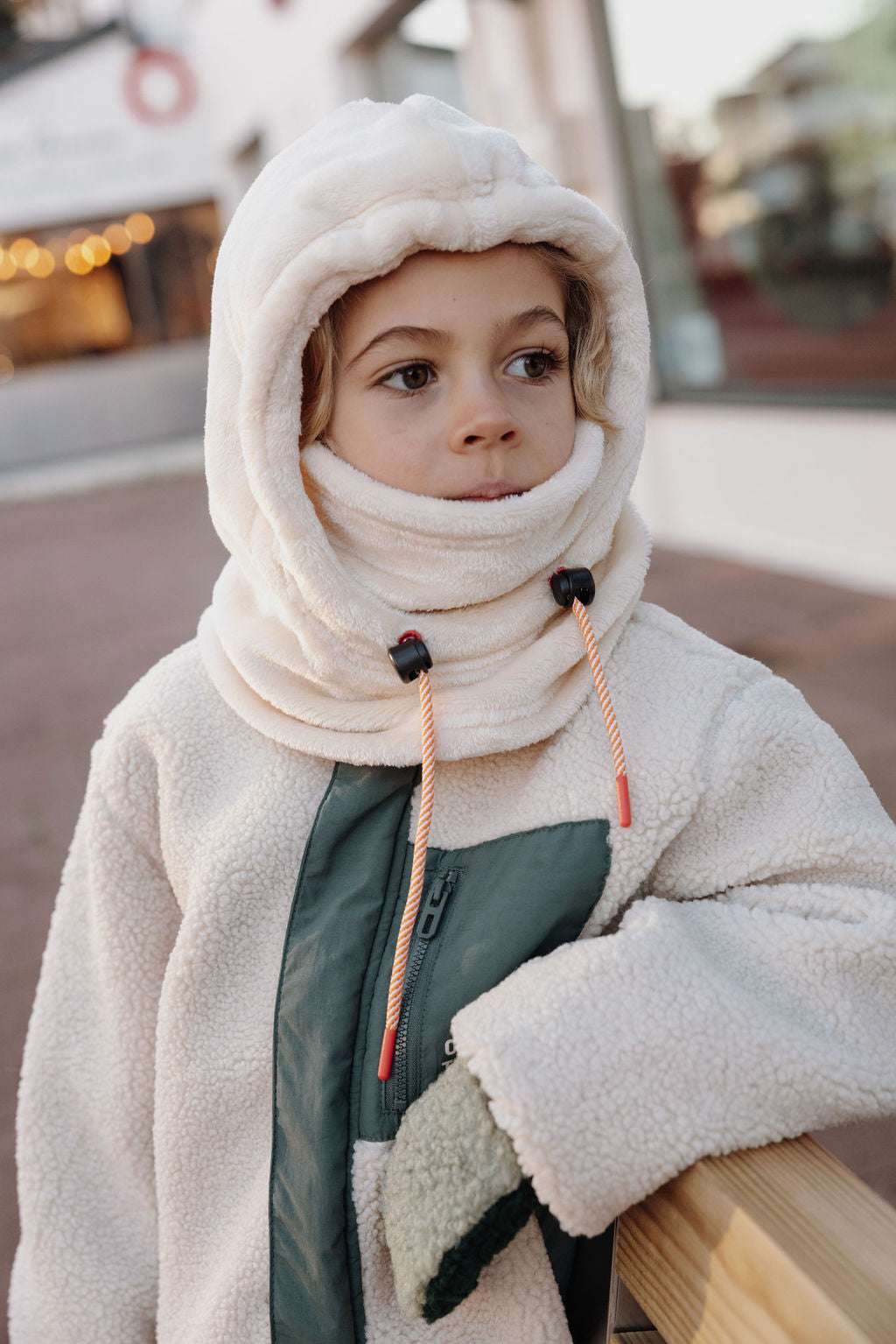 Pasamontañas Polar Crema