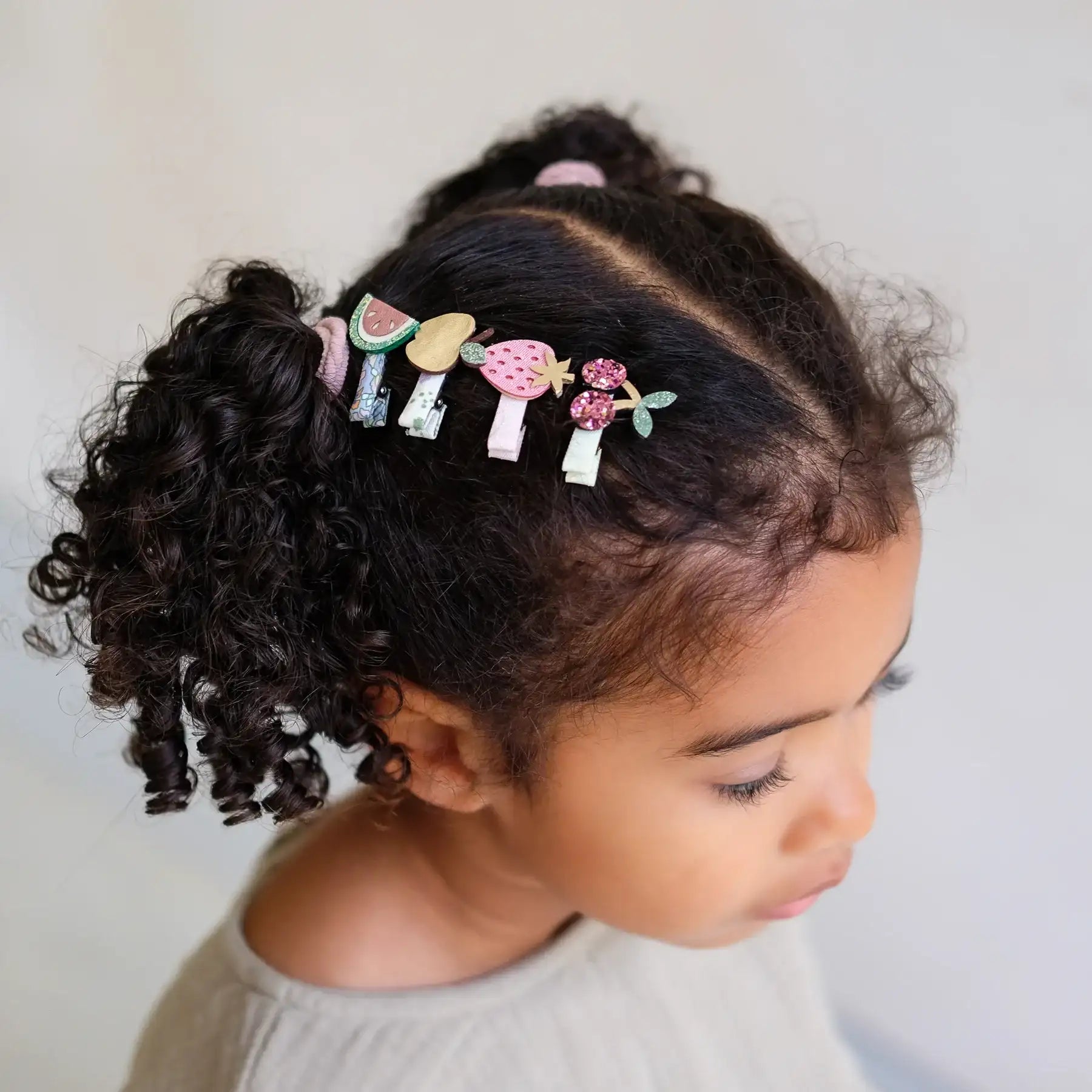 Horquillas frutitas glitter