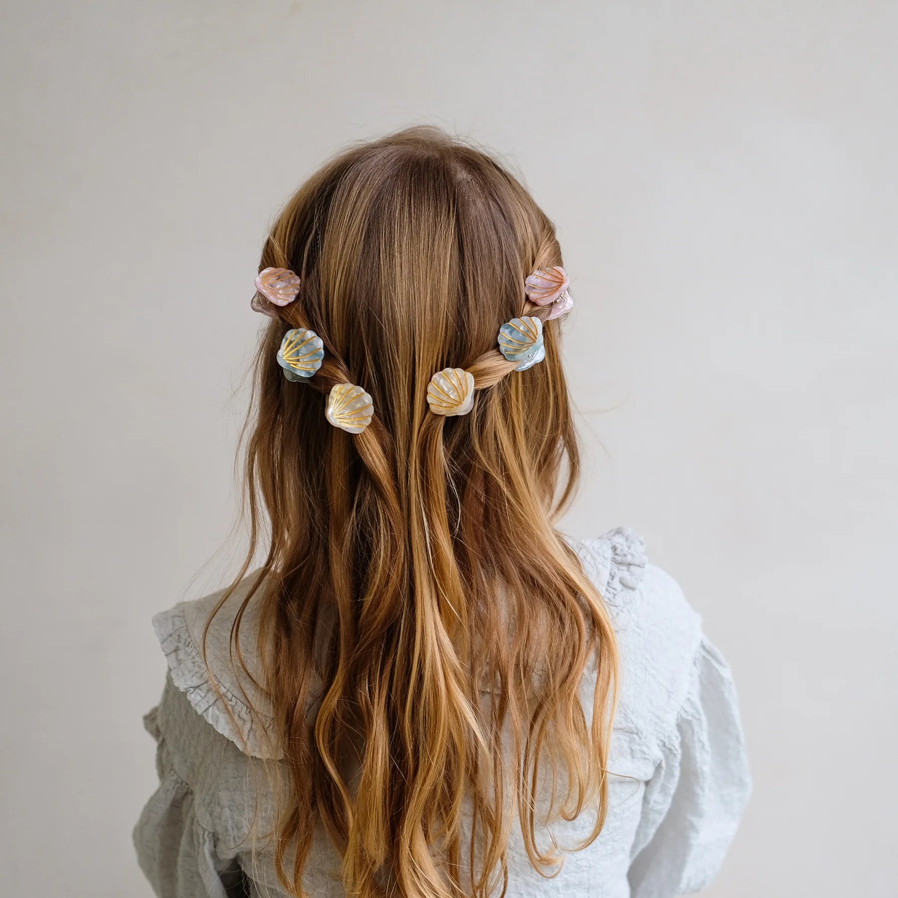 Mini pinzas conchas pastel