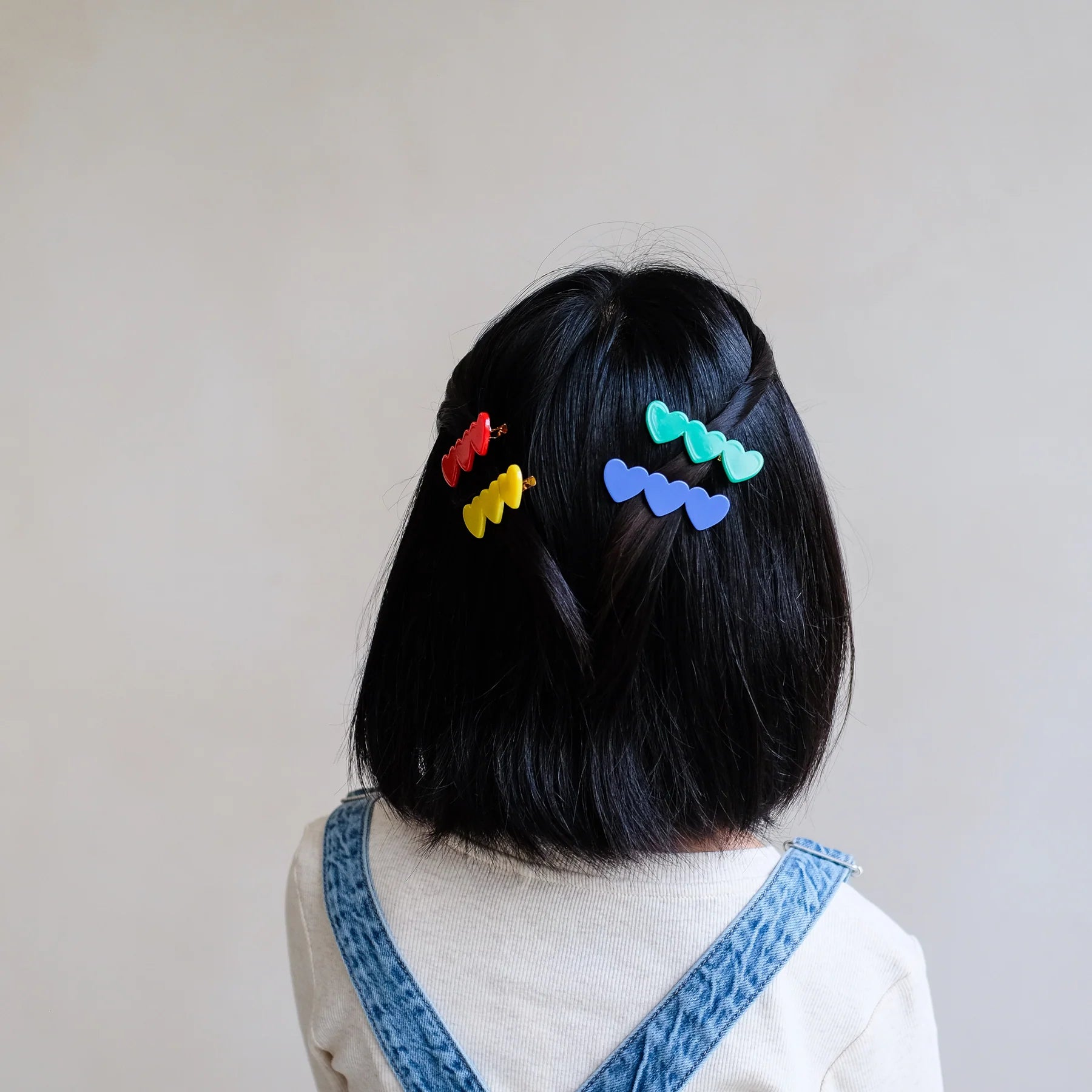 Horquillas corazones de acetato