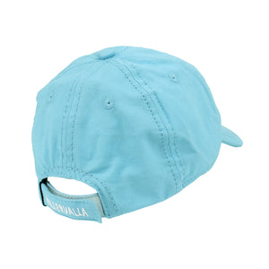 Gorra algodón con protección solar celeste