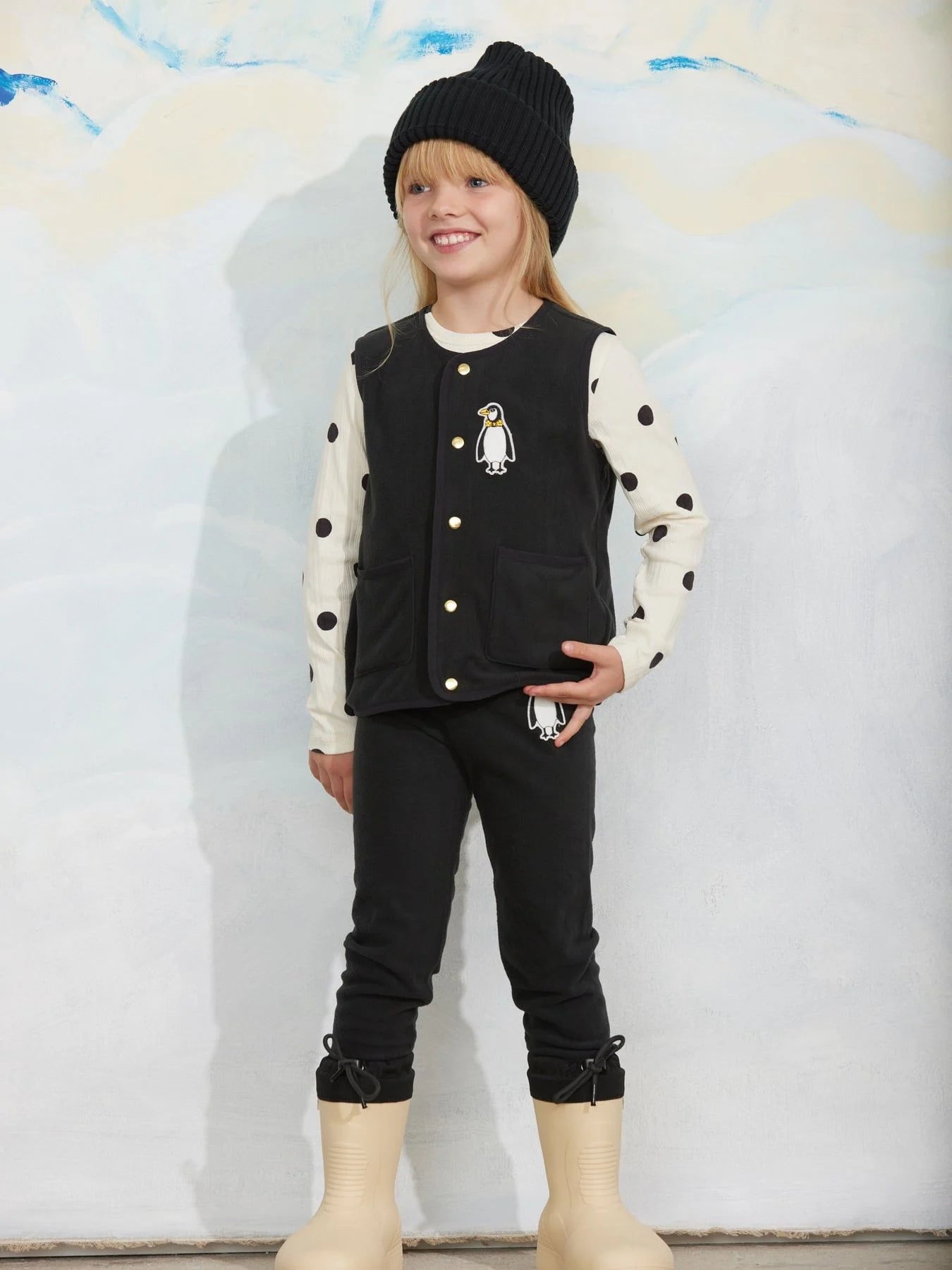 Chaleco Polar Penguin Negro