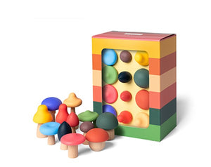 Juego setas madera silicona