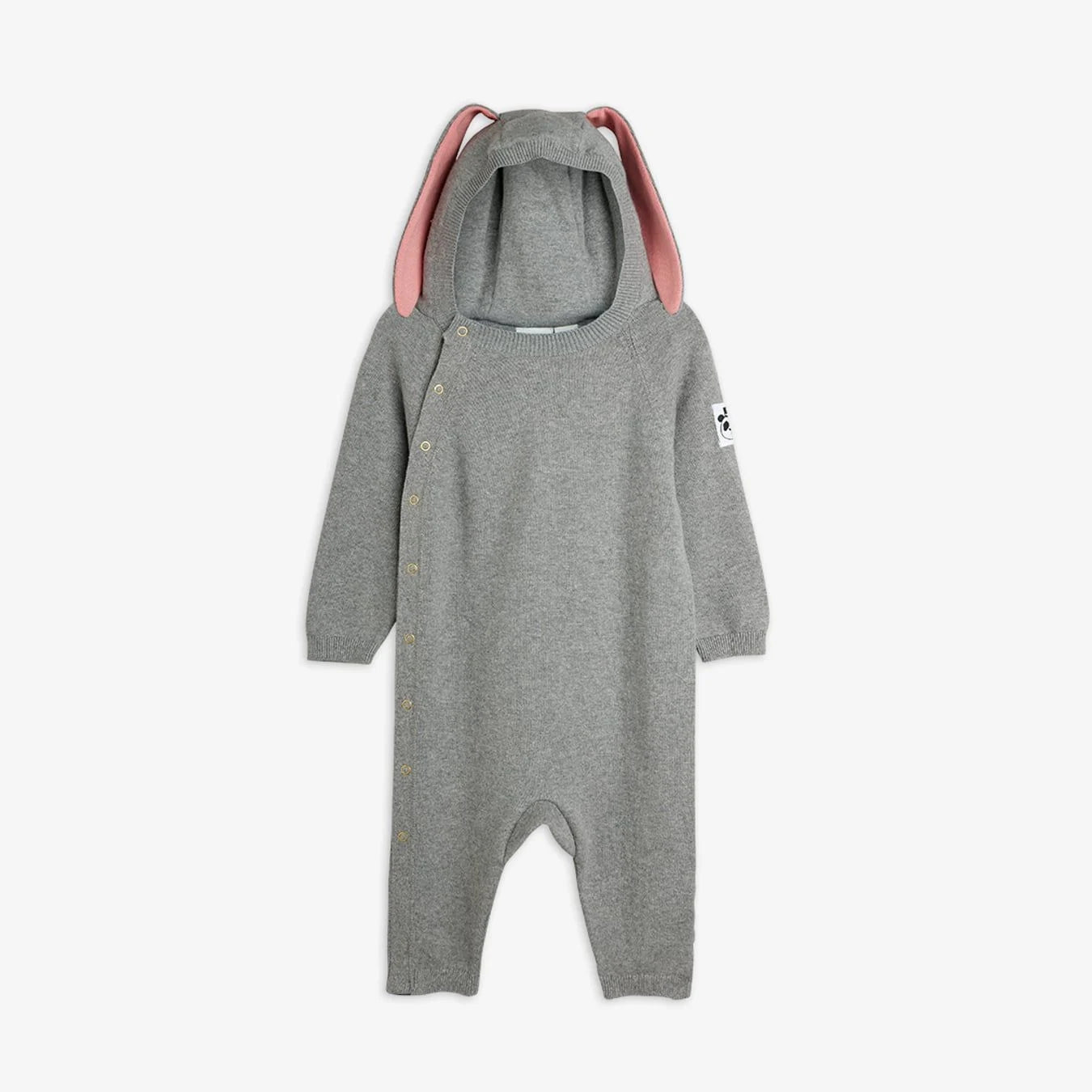 Knitted romper with bunny ears