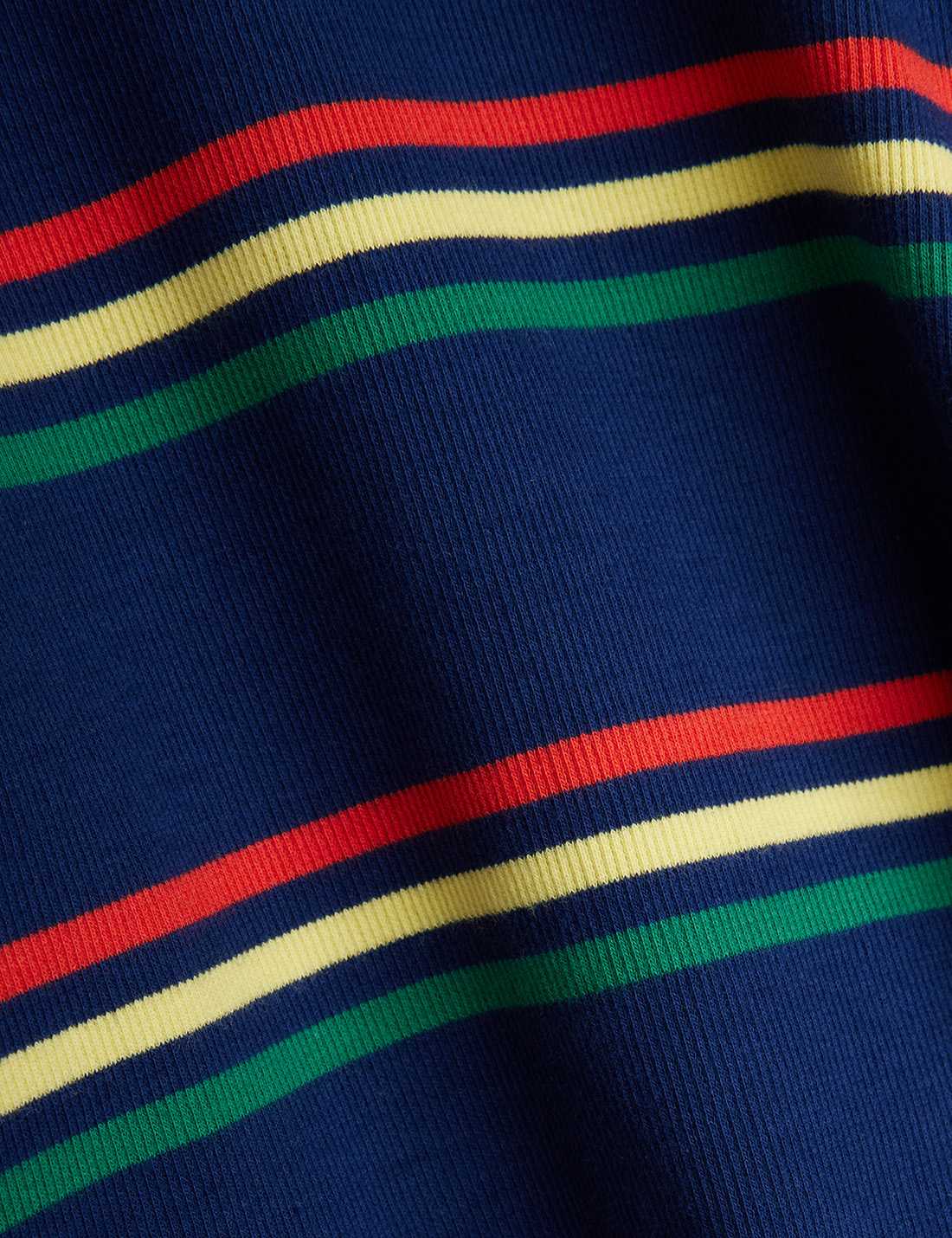 Camiseta manga larga azul marino rayas