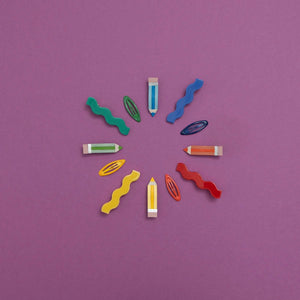 horquillas lápices de colores