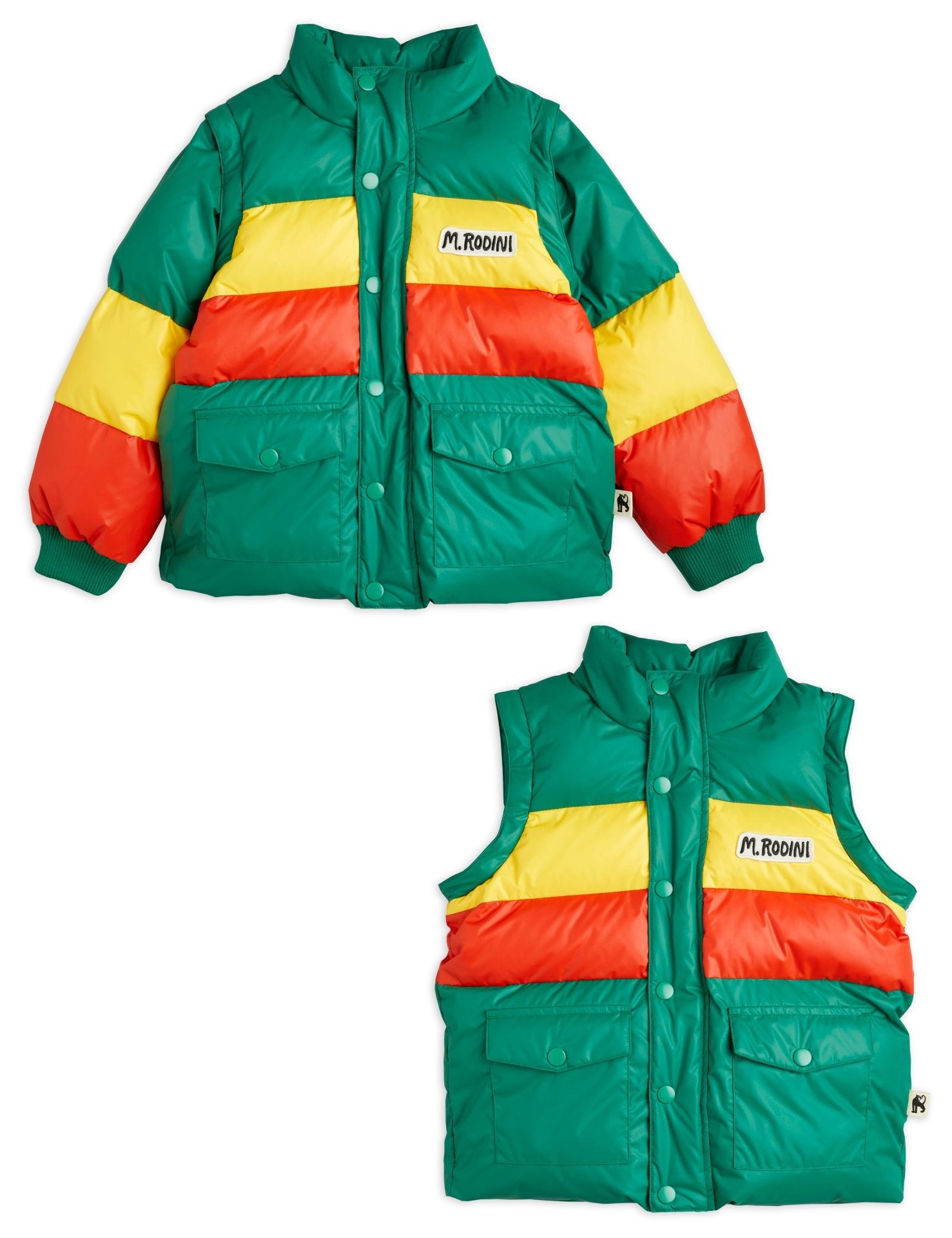 Anorak Puffer Vest Green Alva for Kids