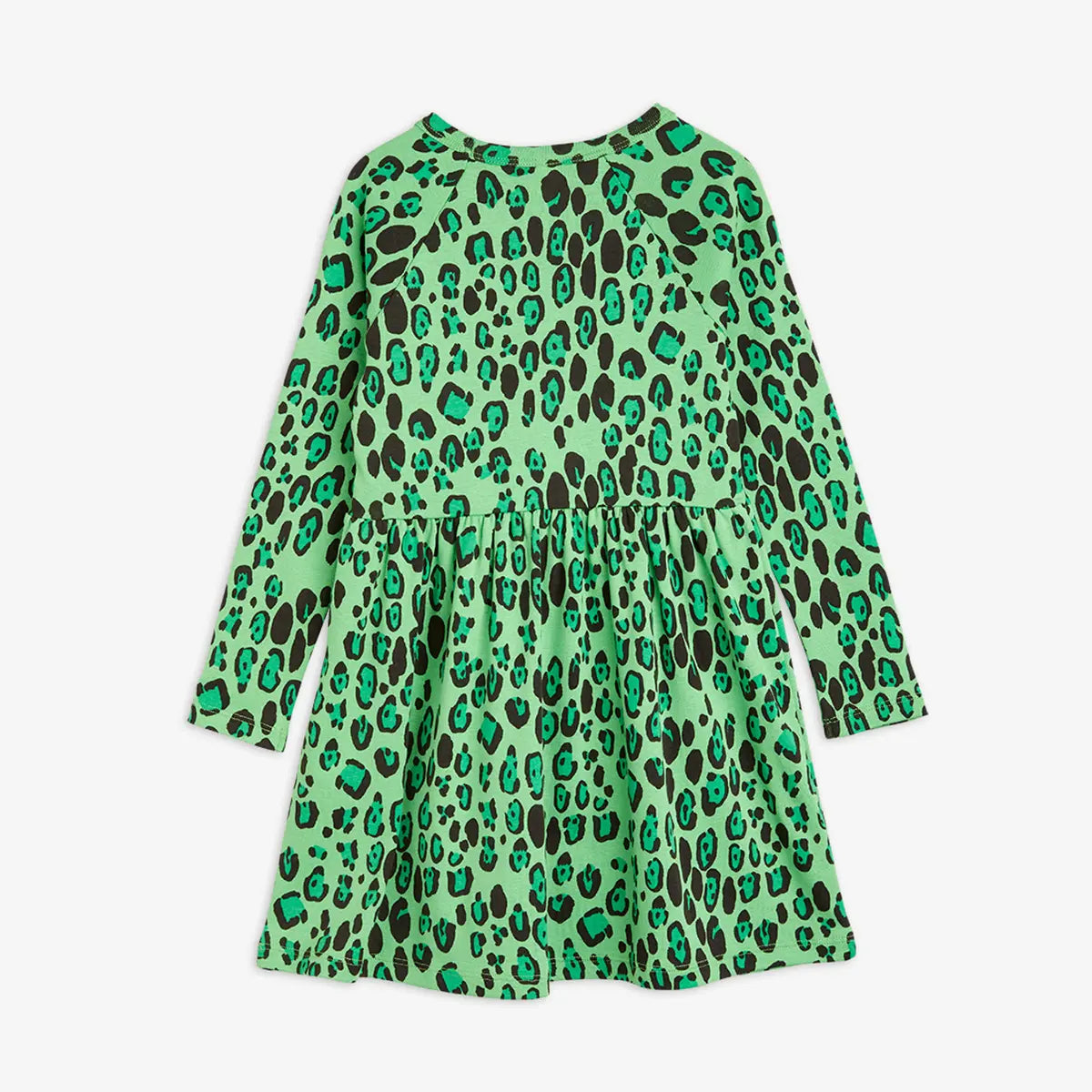 vestido verde leopardo manga larga