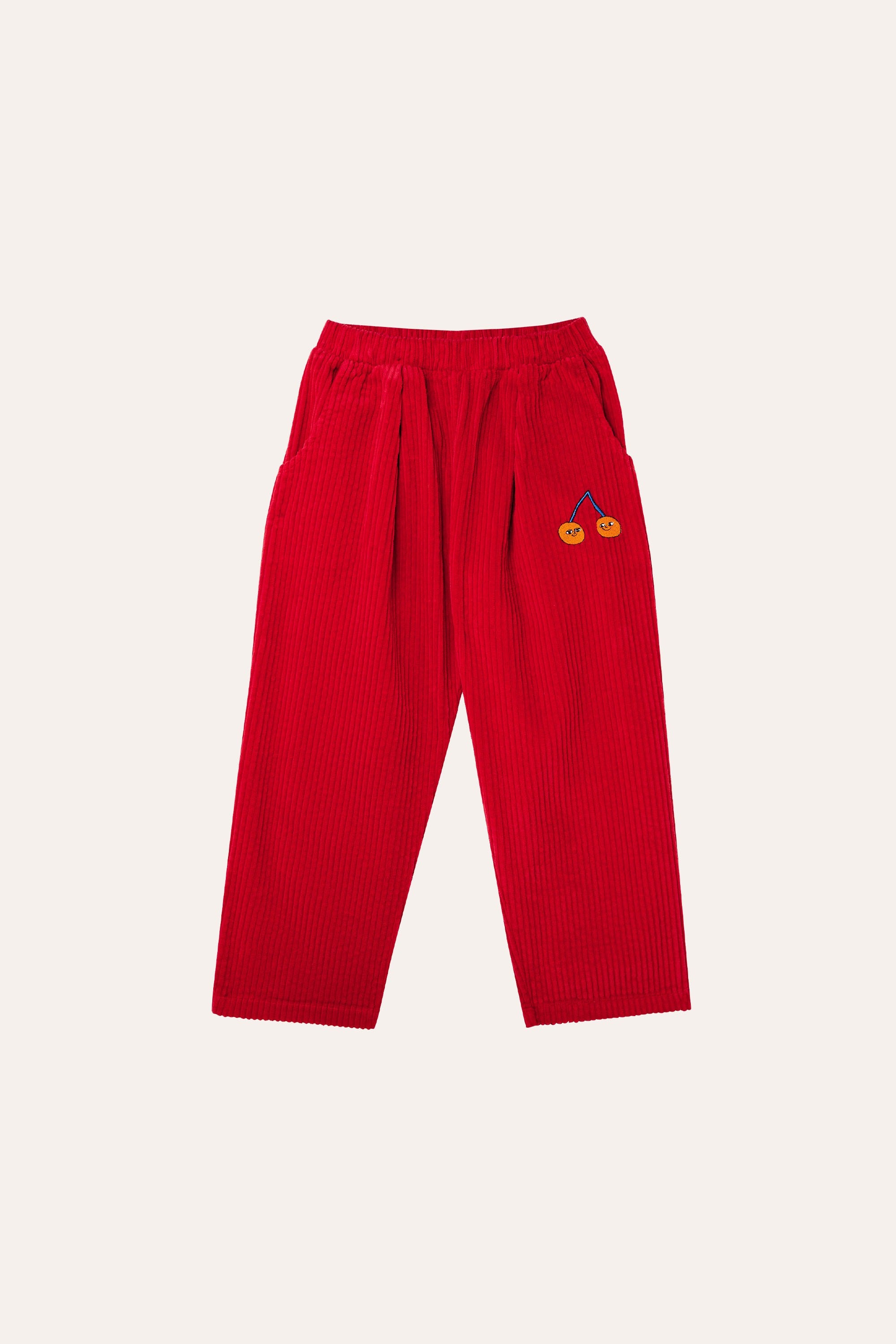 Pantalones rojos de pana