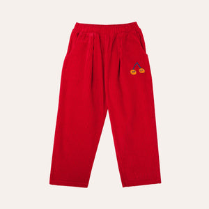 Pantalones rojos de pana