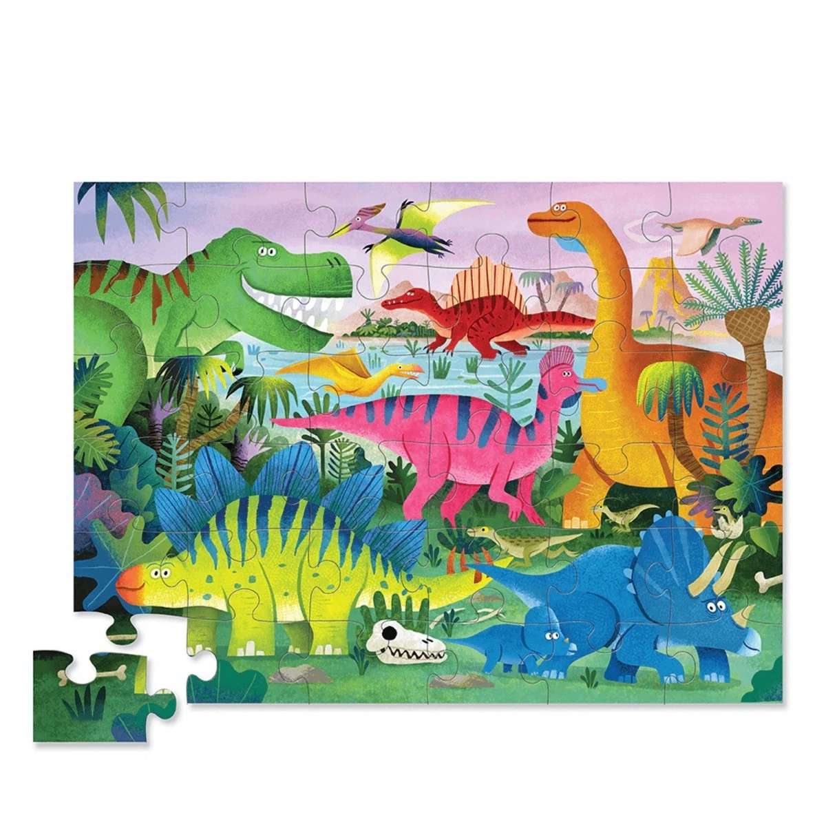 puzzle 36 piezas mundo de dinos + 3 años