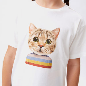 camiseta print gato