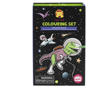 set para colorear dinos espacio