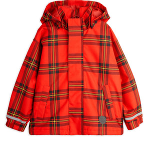 Anorak polar rojo cuadros