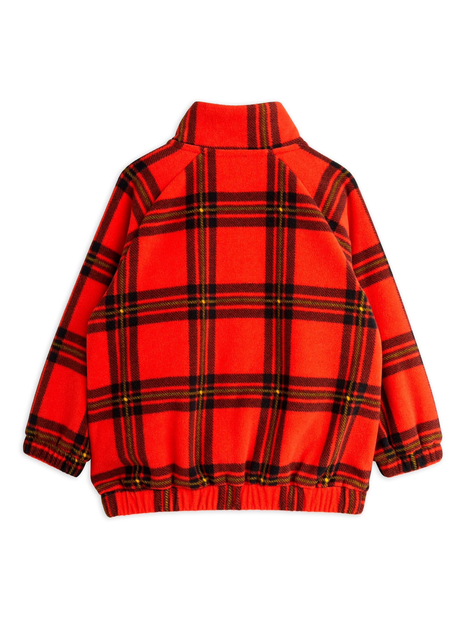 Chaqueta polar de cuadros roja