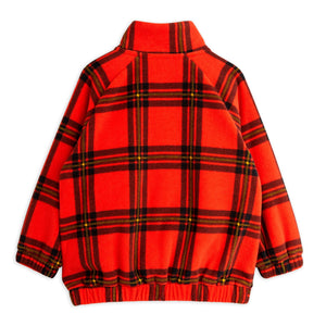 Chaqueta polar de cuadros roja