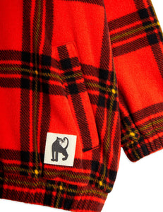 Chaqueta polar de cuadros roja