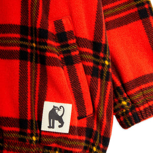 Chaqueta polar de cuadros roja