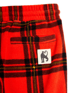 Pantalón polar de cuadros rojos