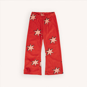 Flared leggings rojos con estrellas