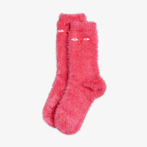 calcetines gato fuzzy rosa