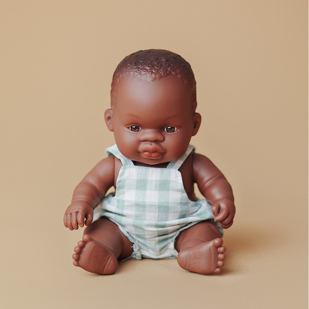 Muñeca Bebé Miniland Dolls Origen Africano 21 Cm - ¡Inclusiva, Suave Y Con Ropita, Hecha En España!