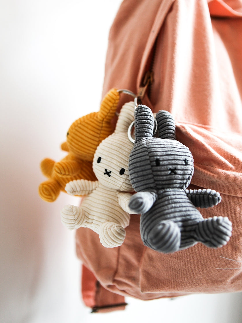 miffy charm keychain corduroy