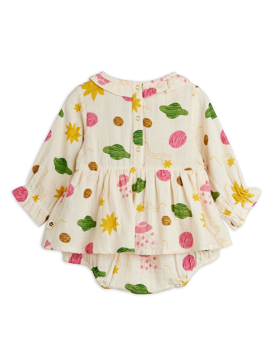 Space Print Baby Bodysuit Dress