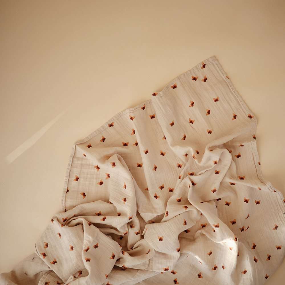 muselina orgánica mariposas