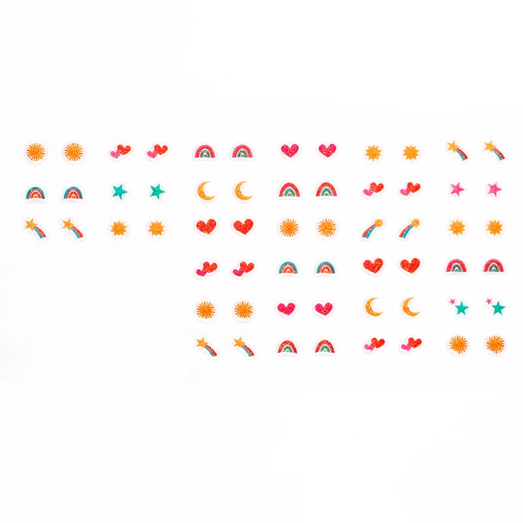 Pendientes adhesivos Cosmic Love - 30 pares